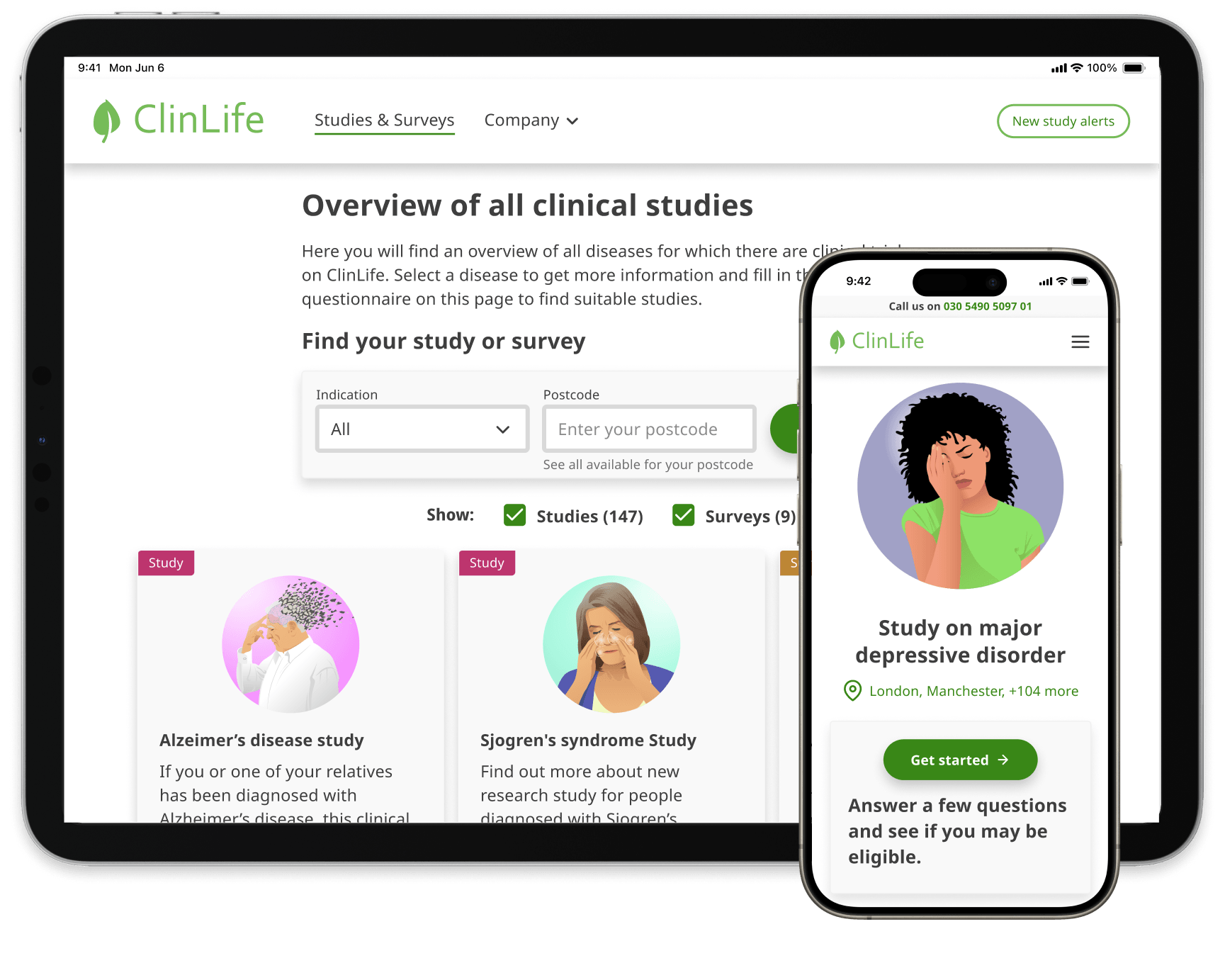 ClinLife 웹사이트 - 대체 텍스트